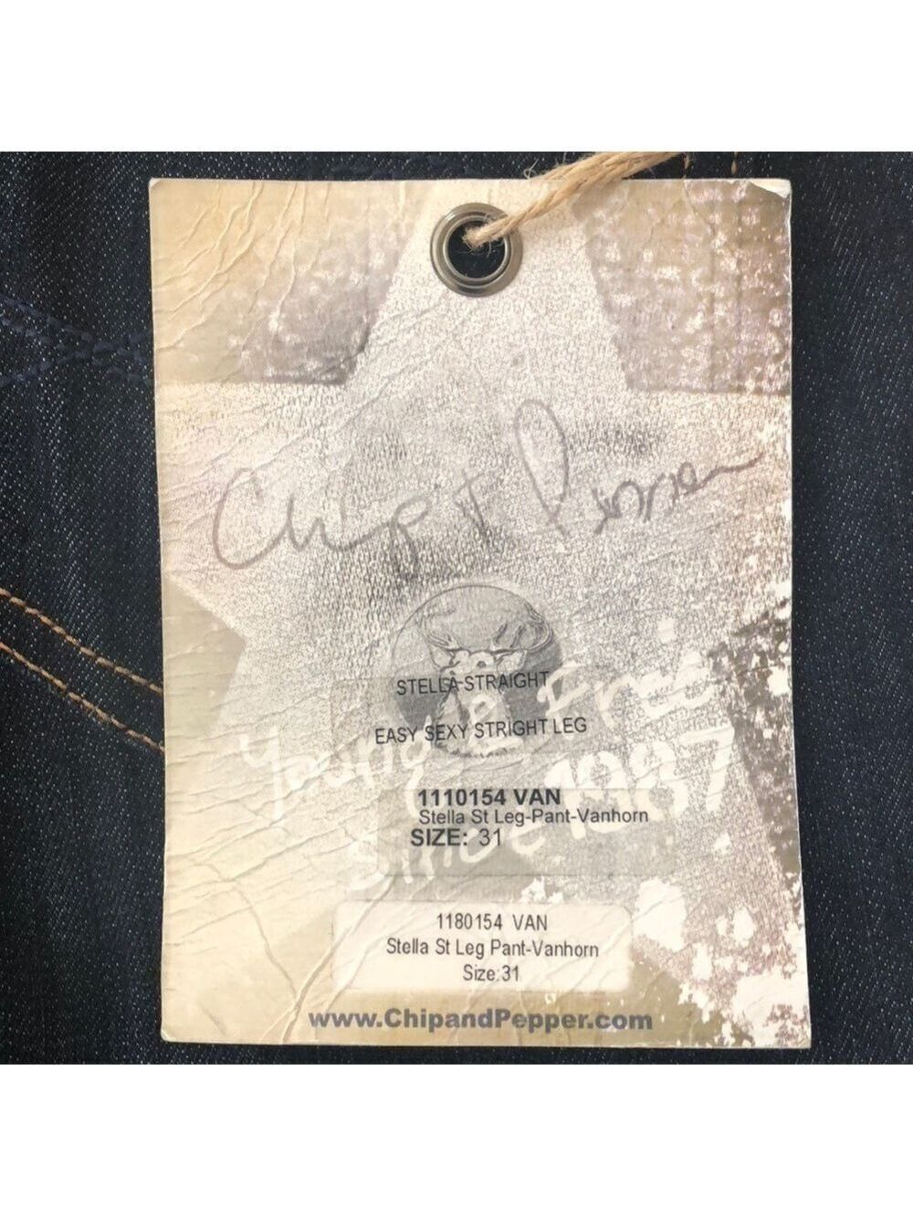 NEW - Vintage 80's Chip & Pepper Stella St.Leg Pants Vanhorn Dark Wash Jeans 31 - Picture 8 of 8